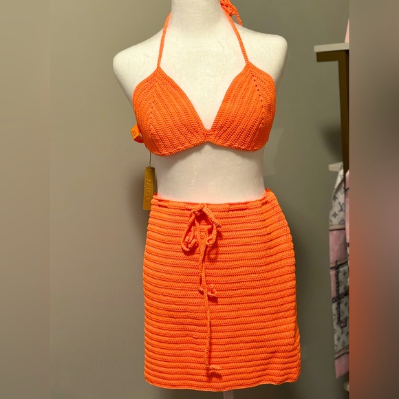 Skims Swim Crochet Mini Skirt Cover Up NWT. Size 4x - Picture 6 of 10